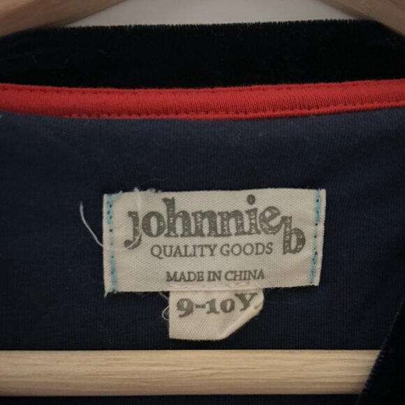 Velvet Navy Blue Top with Gold Stars - Picture 3 of 3